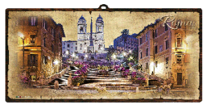 Quadretto Legno Roma